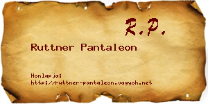 Ruttner Pantaleon névjegykártya